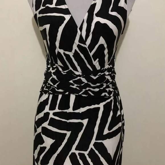 I.N.C. INTERNATIONAL CONCEPTS black and white zebra maxi dress simply gorgeous - Picture 3 of 11